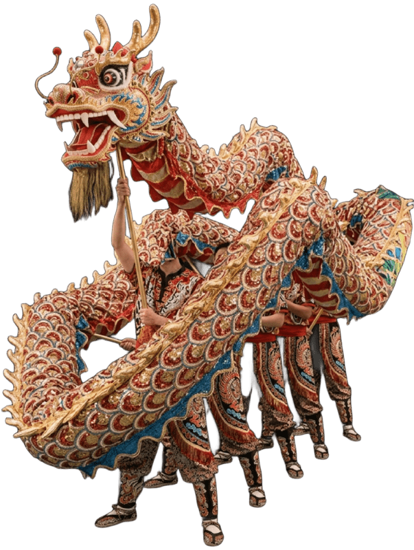 dragon chino de la danza china del dragon.