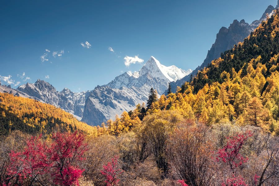 Paisaje de las montañas de Shangrila, China.